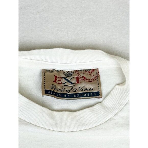Vintage 90s Express Jeans T-Shirt One Size Spirit of Nimes Single Stitch - Picture 5 of 10